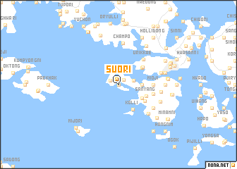 map of Suŏ-ri