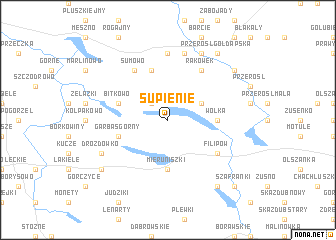 map of Supienie