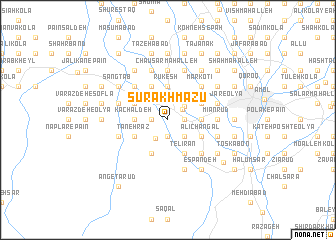 map of Sūrākh Māzū