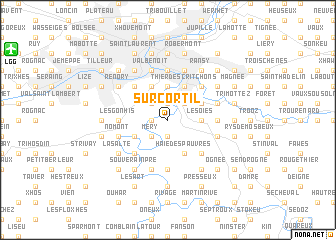 map of Sur-Cortil