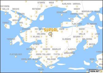 map of Surdal