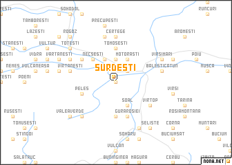 map of Surdeşti