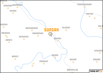 map of Sūrgāh