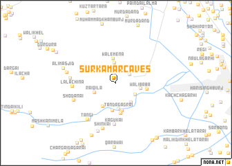 map of Sūr Kamar Caves