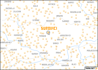 map of Surovići