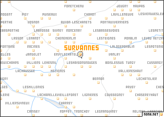 map of Survannes