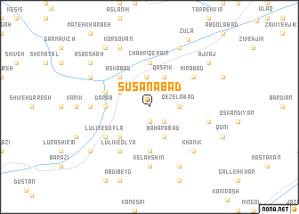 map of Sūsanābād