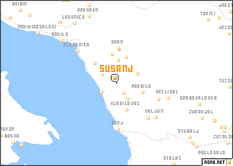 map of Šušanj
