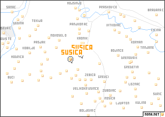 map of Sušica