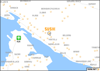 map of Sušik