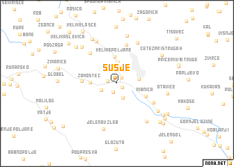 map of Sušje