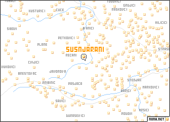 map of Šušnjarani