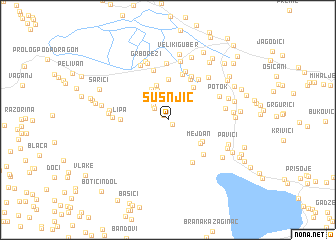 map of Šušnjić