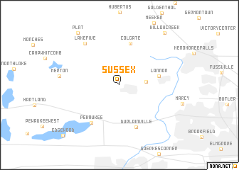 map of Sussex