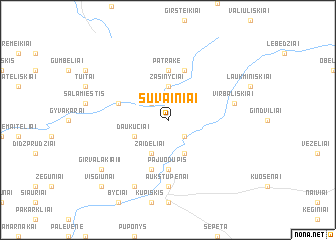 map of Suvainiai