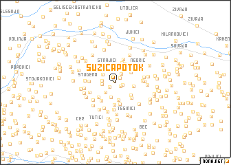 map of Suzića Potok