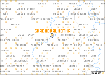 map of Svachova Lhotka