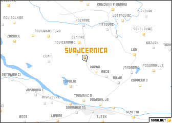 map of Švajcernica