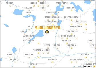 map of Svalungebyn