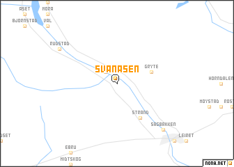 map of Svanåsen