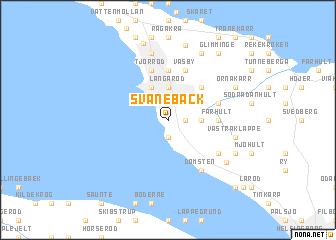 map of Svanebäck