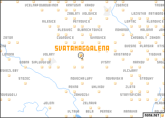 map of Svatá Magdalena
