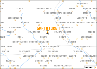 map of Svätá Túreň
