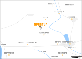 map of Svestur