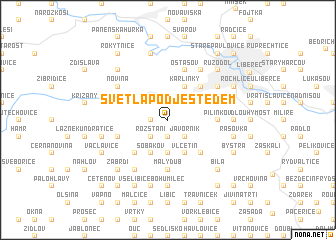 map of Světlá pod Ještědem