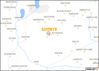 map of Svinaya