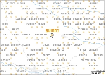 map of Svinný