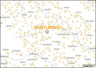 map of Svjetlanovići