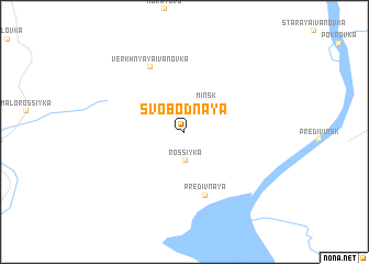 map of Svobodnaya