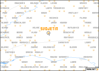 map of Svojetín