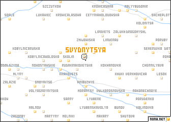 map of Svydnytsya