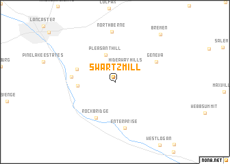 map of Swartz Mill