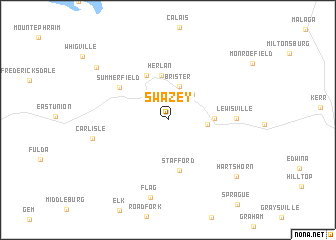 map of Swazey