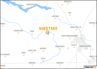 map of Sweetser