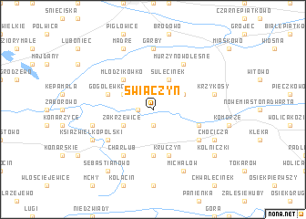 map of Świączyn