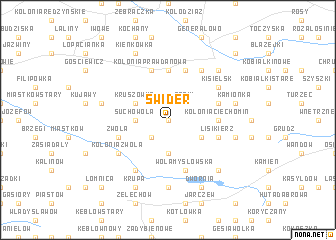 map of Świder