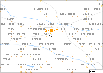 map of Świdry