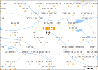 map of Świeca
