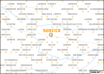 map of Święcica