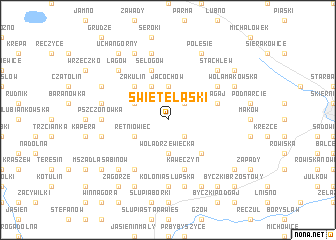 map of Święte Laski