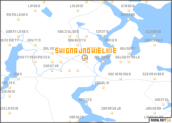 map of Śwignajno Wielkie