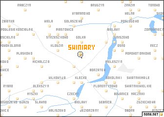 map of Świniary