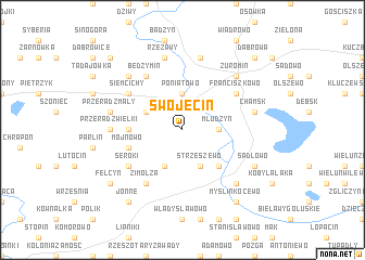 map of Swojęcin