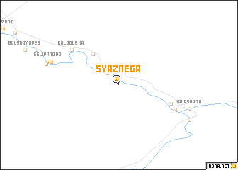 map of Syaznega