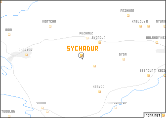 map of Sychadur