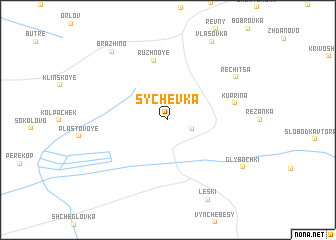 map of Sychëvka